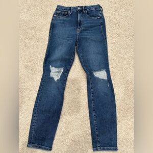 Good American Good Waist Organic Cotton Crop Jeans